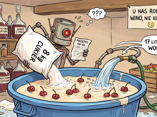 Wino wiśniowe wedle AI
