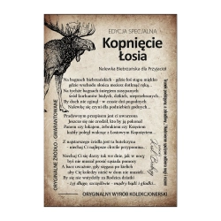 Etykieta na butelkę - Kopnięcie Łosia - 73mm x 110mm