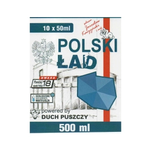 Etykieta na butelkę - Polski Ład 100x80mm