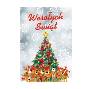 Etykieta na butelkę - Wesołych Świąt