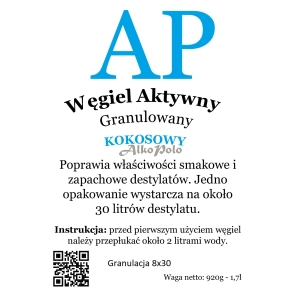 Węgiel kokosowy - AP 1,7 litra (920g) 8x30