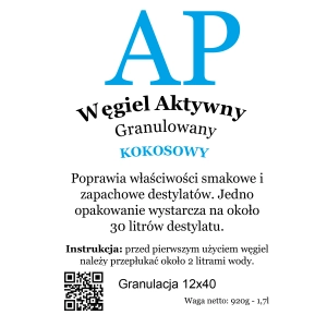 Węgiel kokosowy - AP 1,7 litra (920g) 12x40